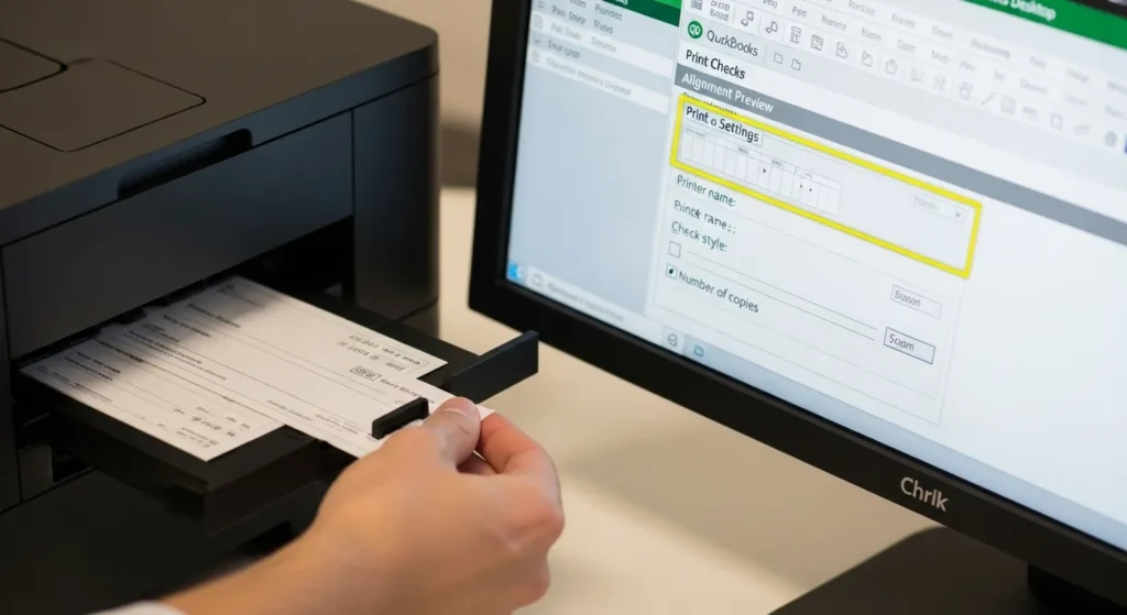 Initial Printer Setup QuickBooks checks