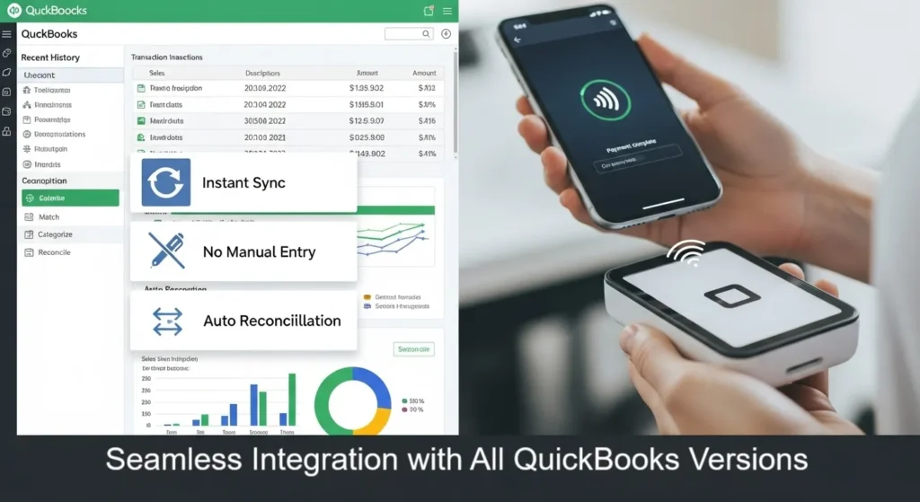Integration with QuickBooks Software QuickBooks Card Reader